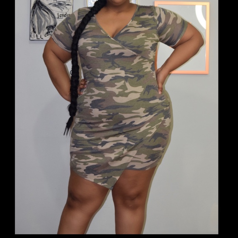 Plus Size Camo Dress